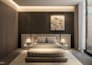 design a modern luxury master bedroom interior